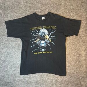 Vintage 90s Harley Davidson "Power Coated" Size XL Single Stich Motorcycle Tee